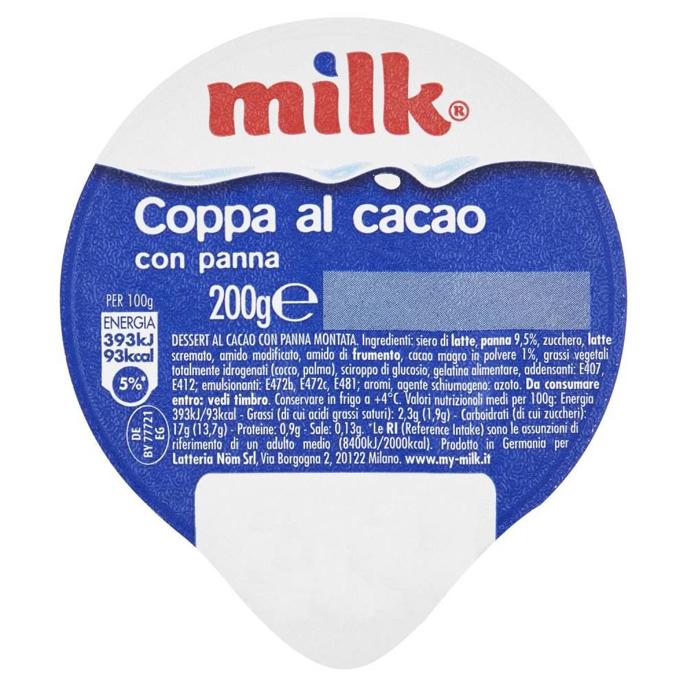 MILK COPPA ALLA PANNA CACAO GR.200