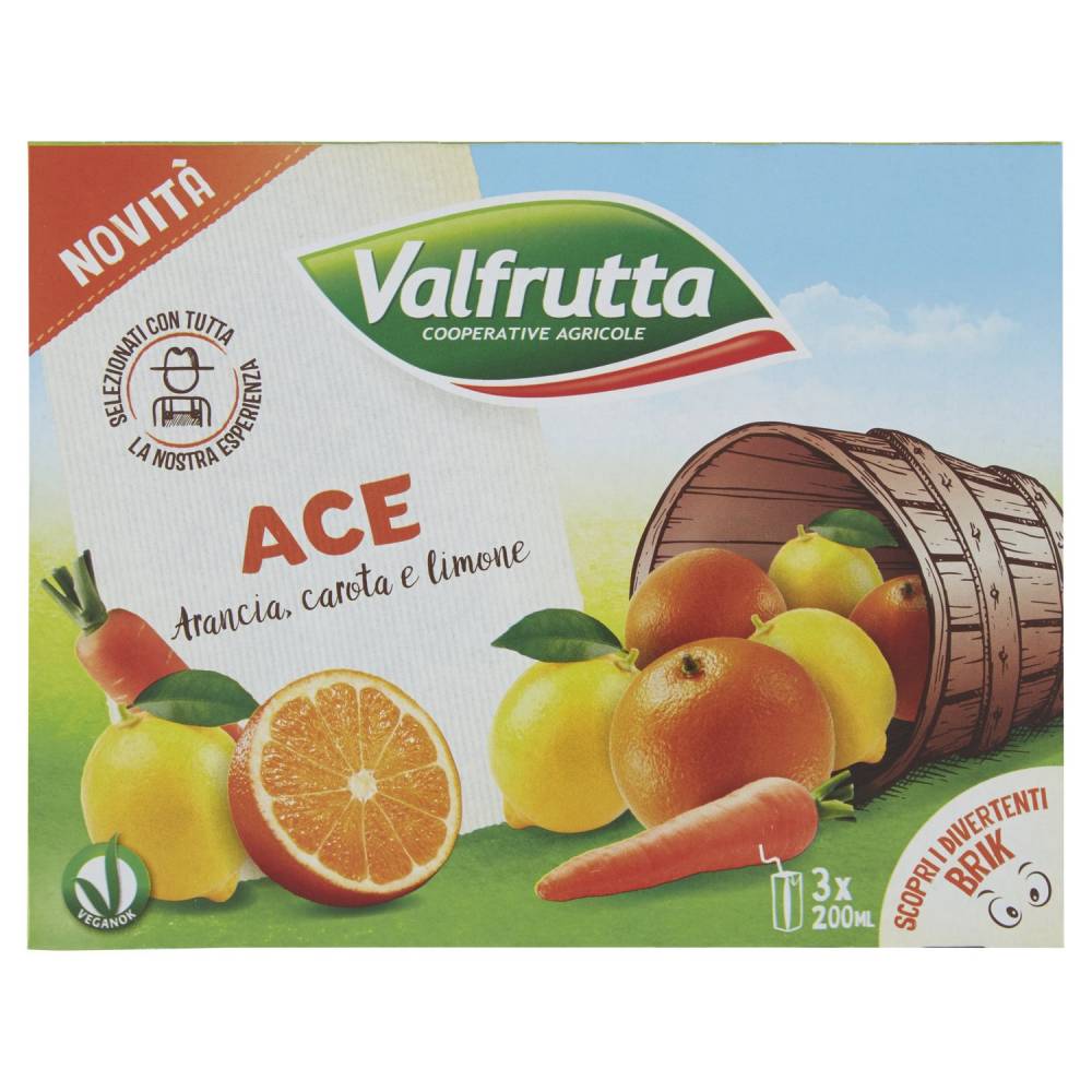 VALFRUTTA SUCCO ACE ML.200X3 - Spesa Bagheria