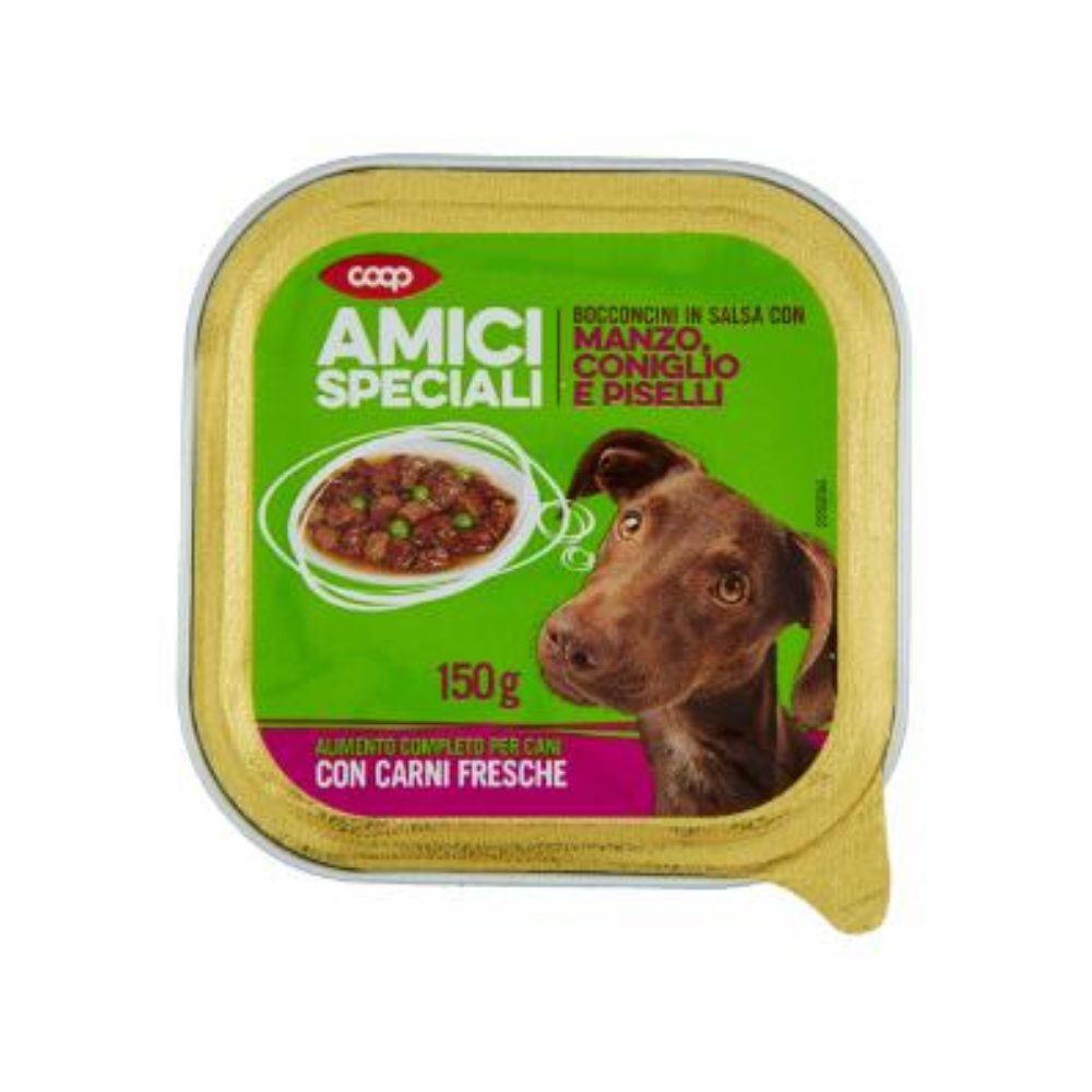 COOP BOCCONCINI CANI MANZO CONIGLIO PISELLI 150G